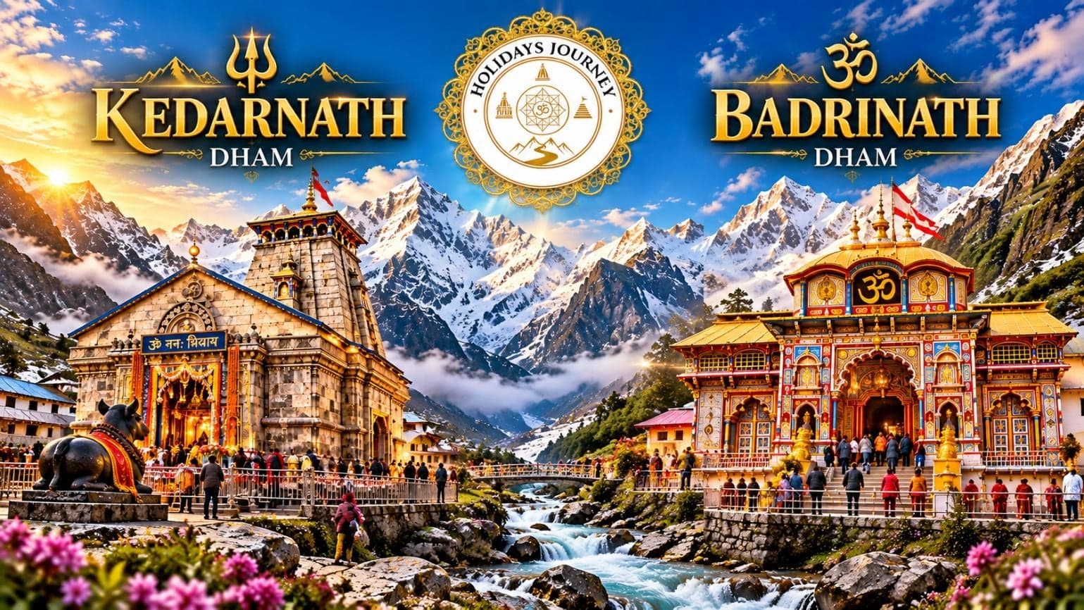 Holidays Journey Kedarnath Dham and Badrinath Dham.